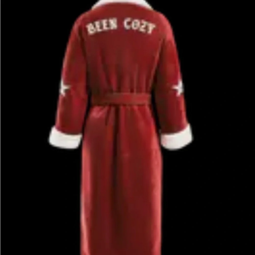 Elegant Red Robe with White Star Accents - Picture 2 of 2